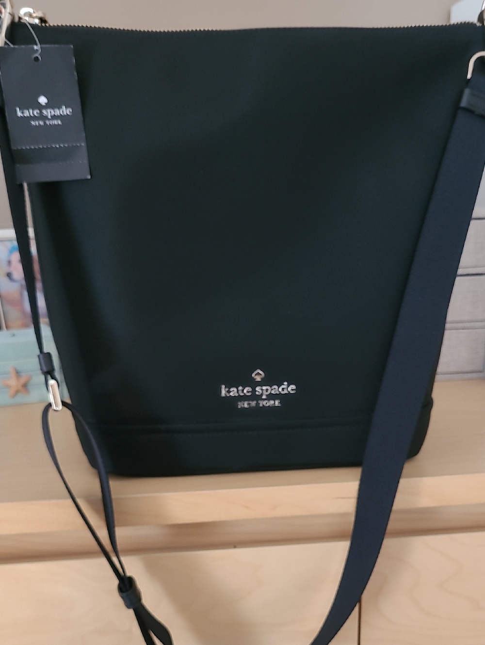 Kate Spade Black Nylon Duffle Crossbody